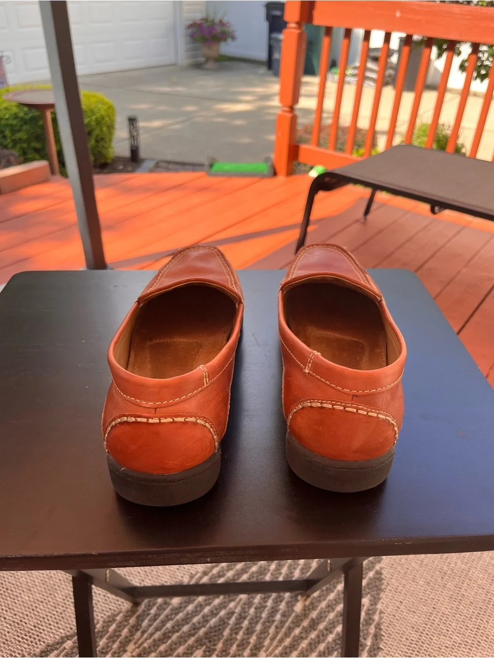 Dockers Men’s Leather Loafers – Size 12M – Cognac Brown – Excellent Condition